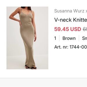 Naked Wardrobe Light Tan Maxi Dress